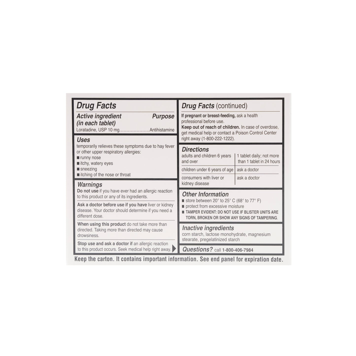 Loratadine 10 mg Tabs