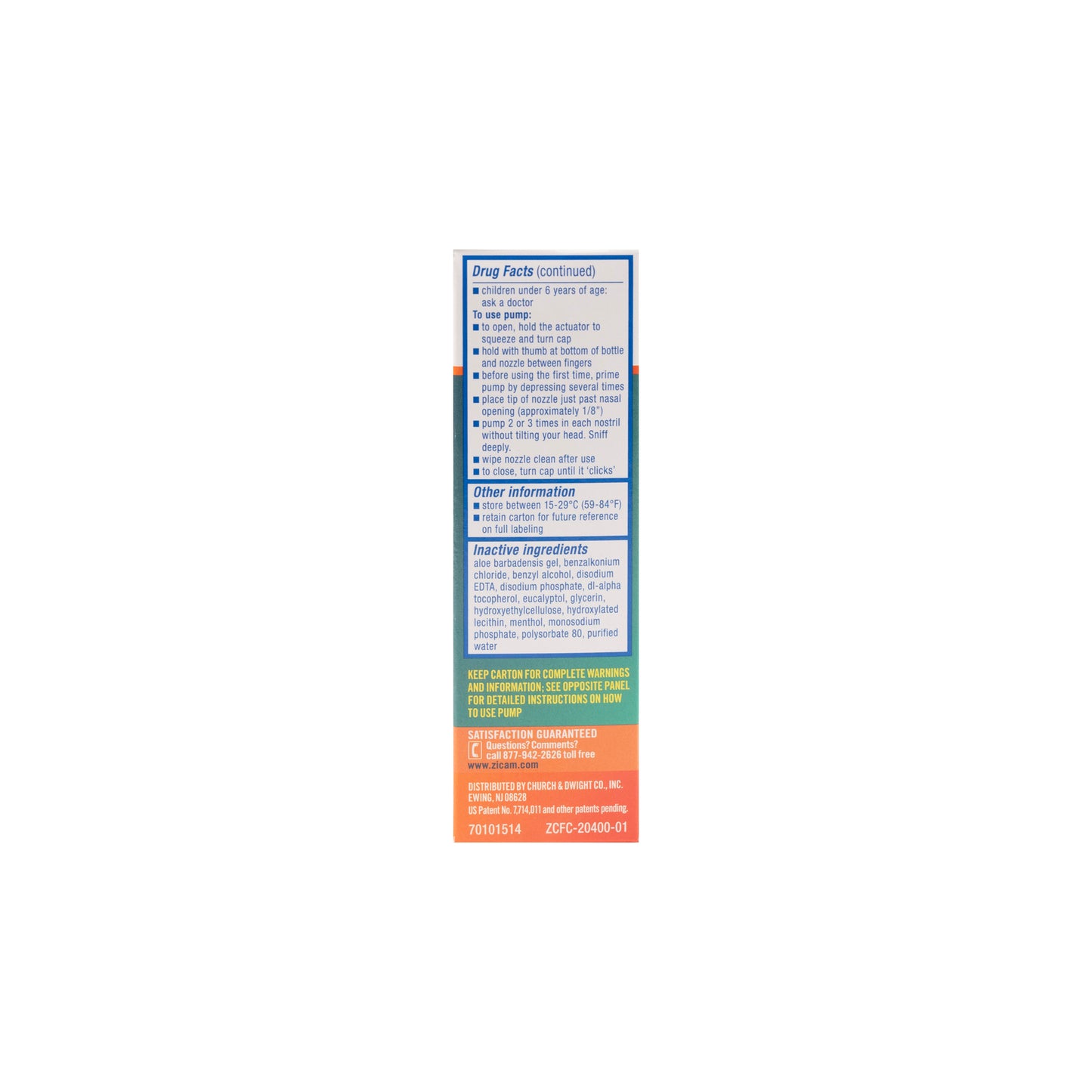 Zicam Sinus Gel Relief