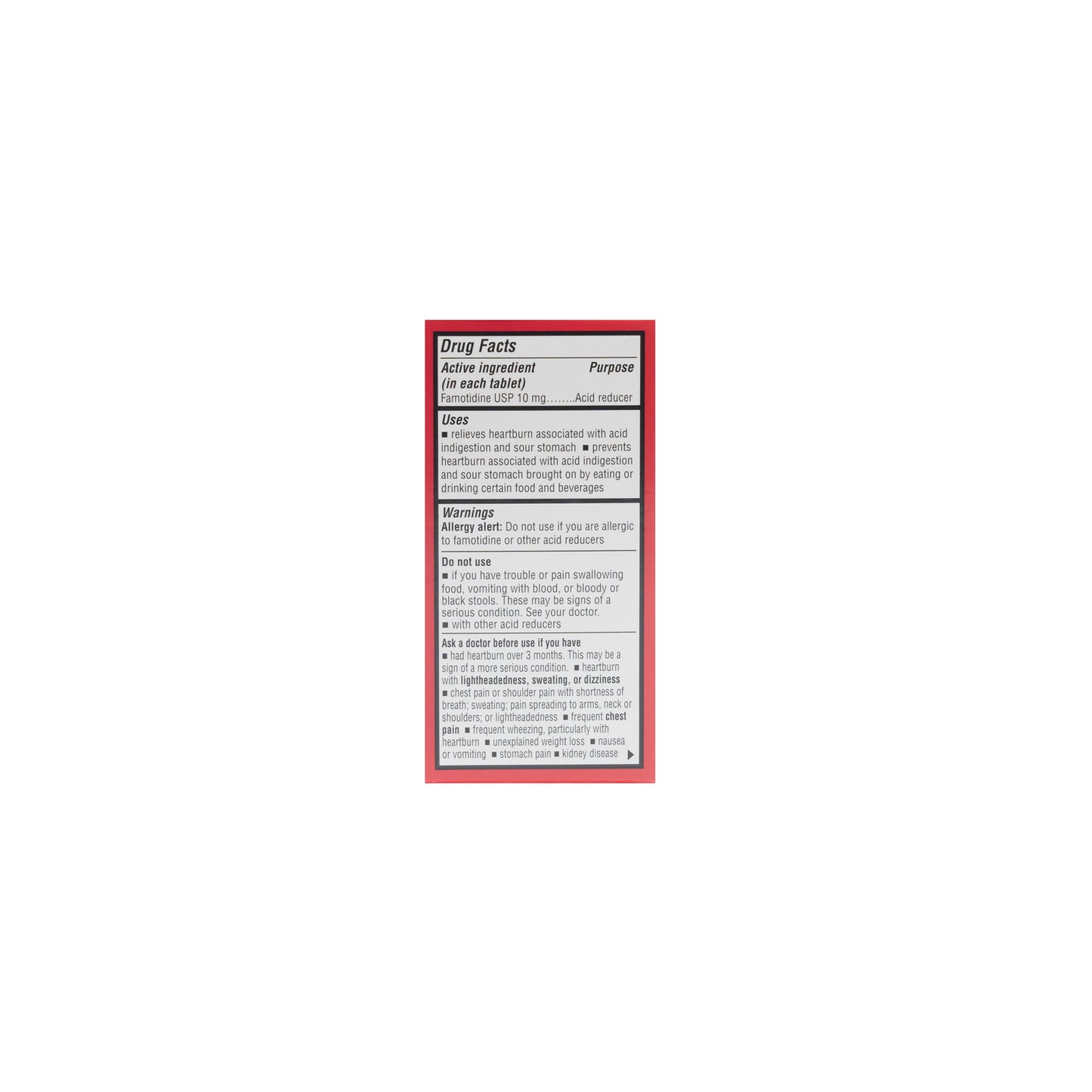 Acid Reducer (Famotidine) 10 mg Tabs