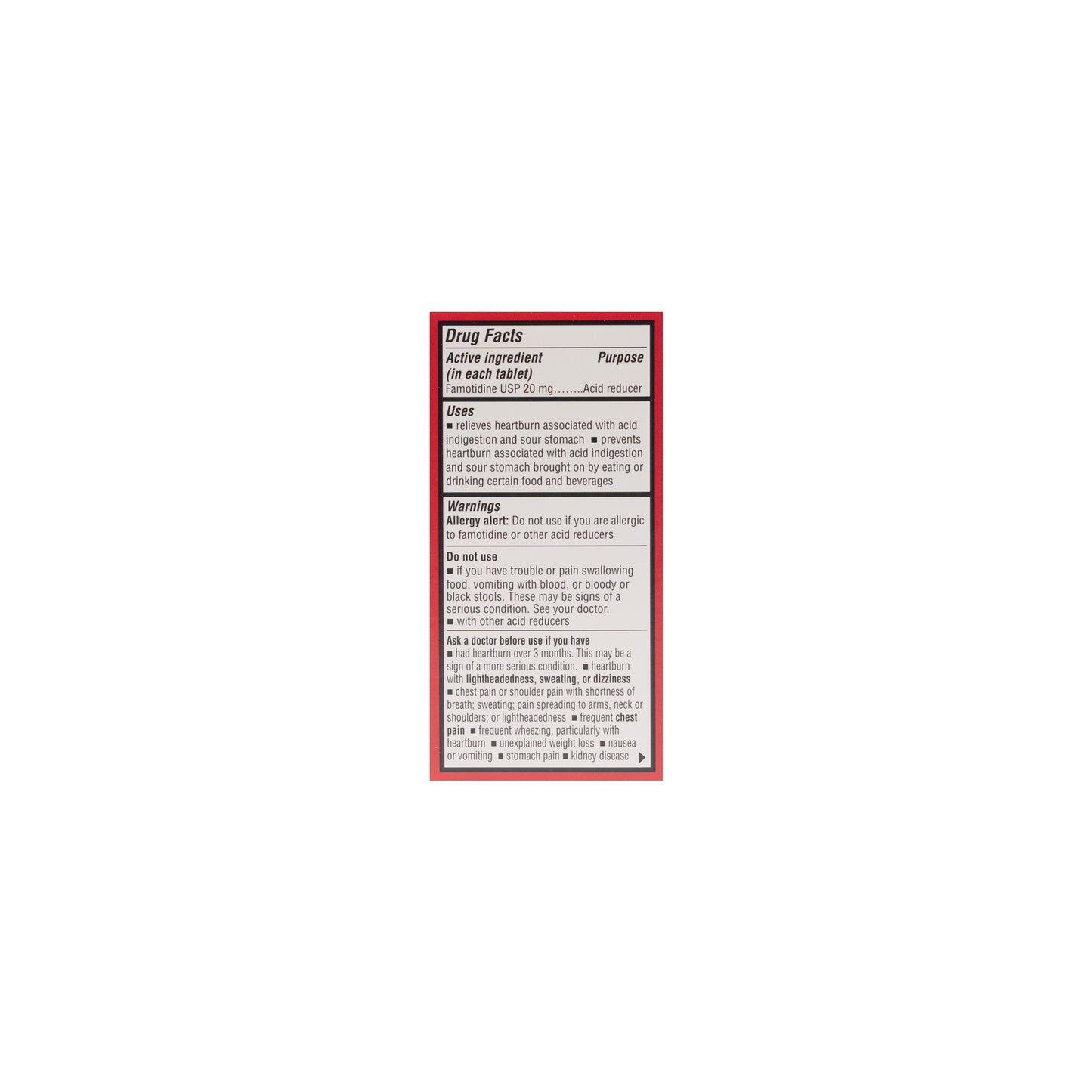 Acid Reducer (Famotidine) 20 mg Tabs