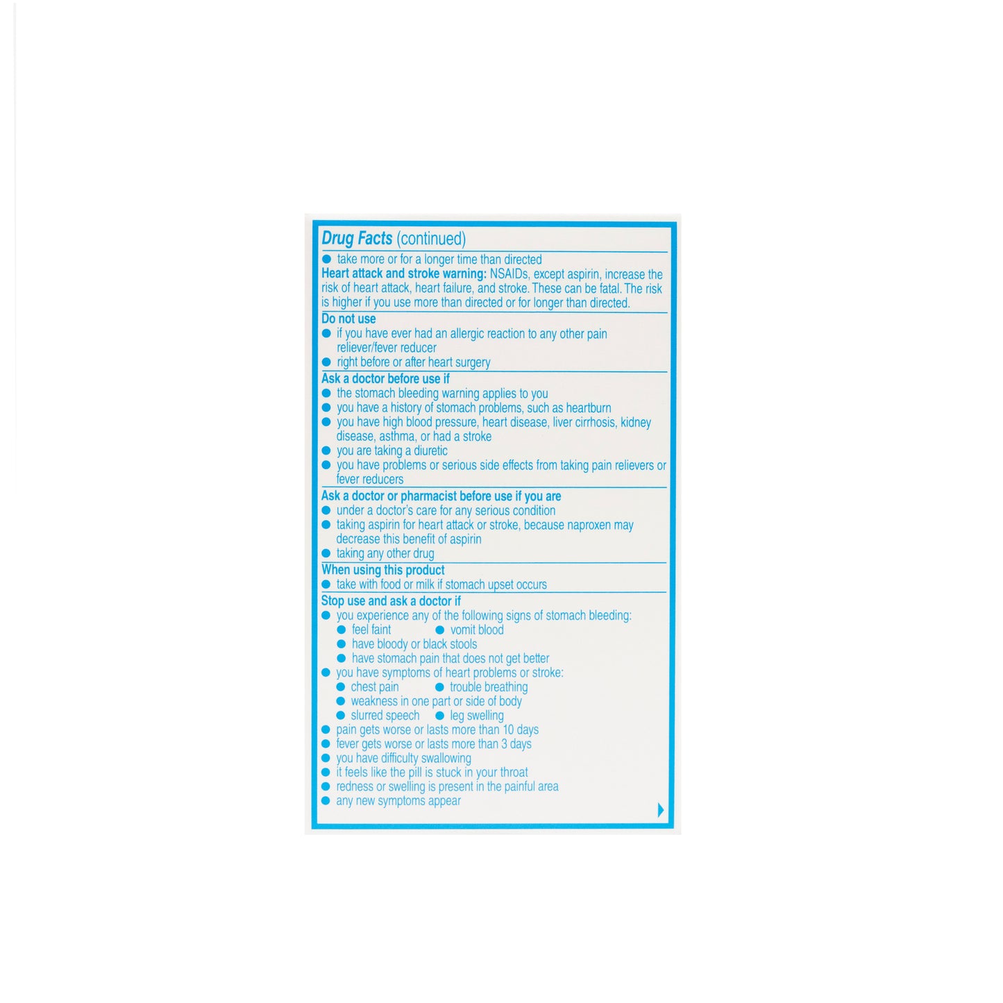 Aleve (Naproxen)  220 mg  Caplets