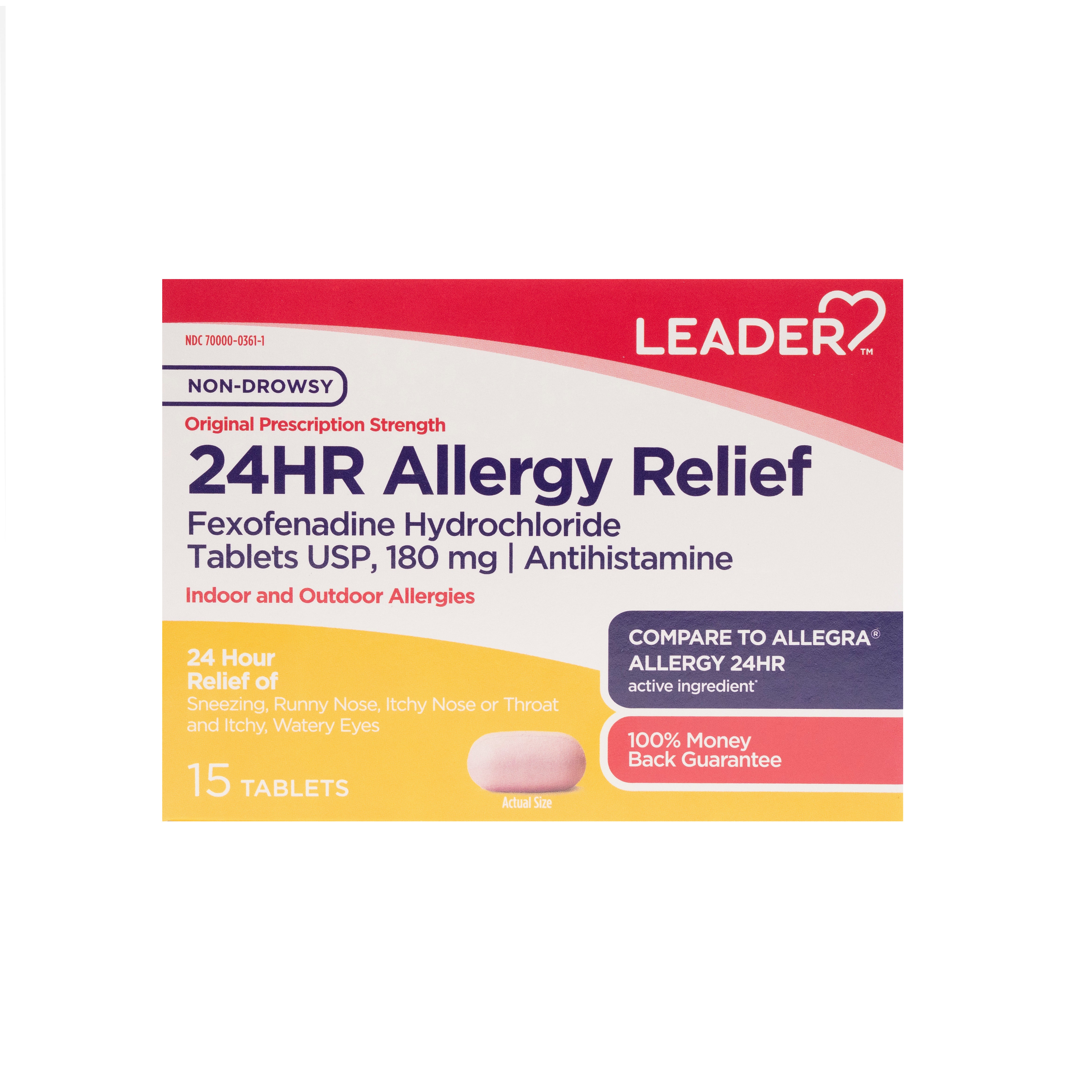Allergy Relief (Fexofenadine) 180 mg 24 Hr Tabs