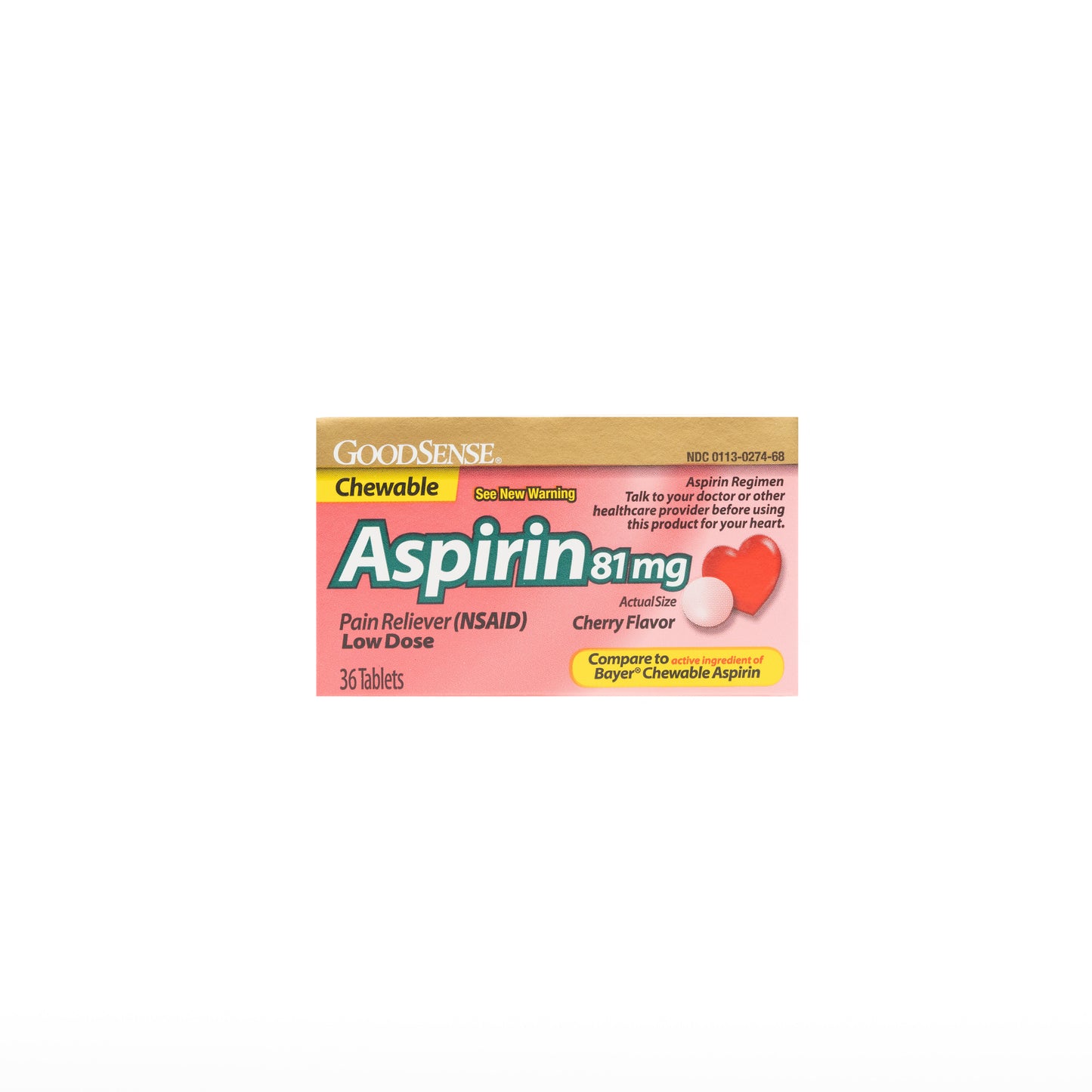 Aspirin Low Dose 81 mg Chewable Cherry   