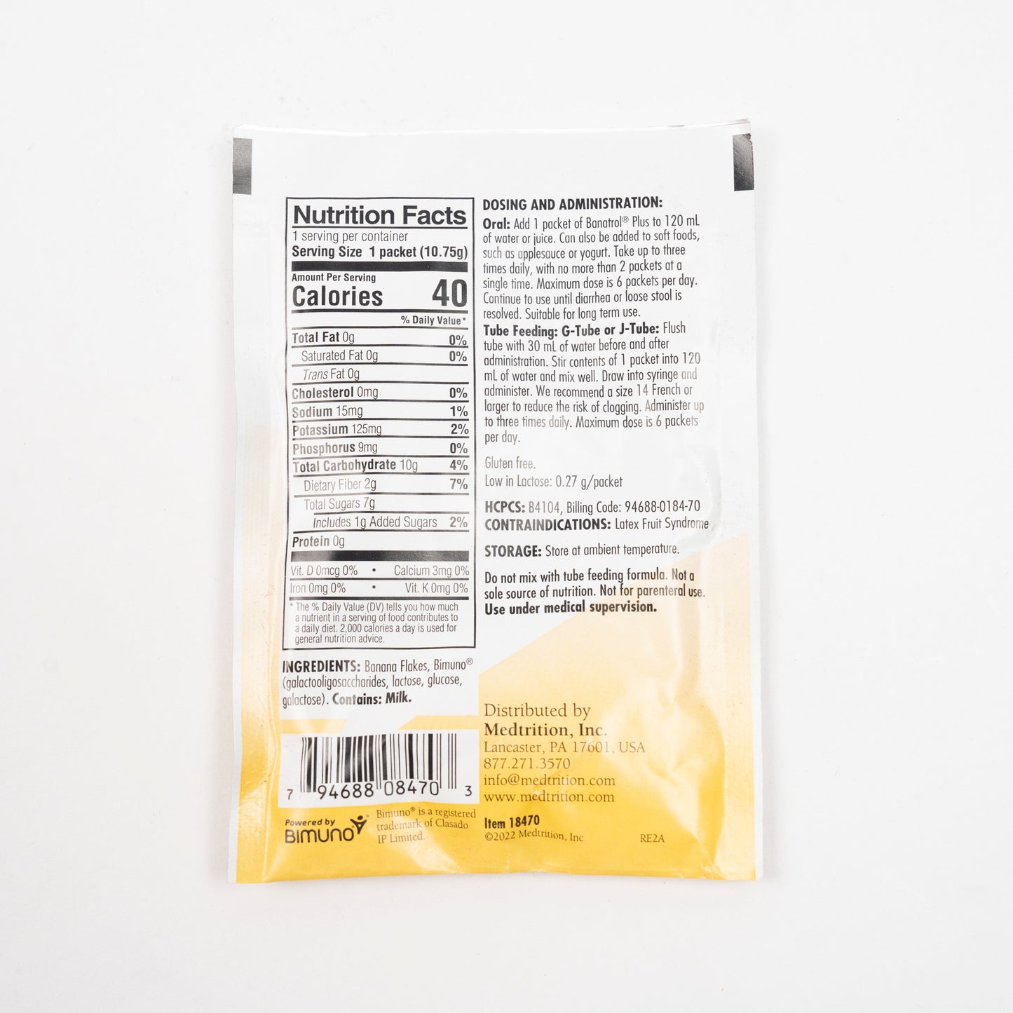 Banatrol Plus with Probiotic, Banana Packet