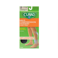 Compression Knee High Socks, Womens Black, Large (Shoe Size 8 - 10.5), 8-15 mmHg