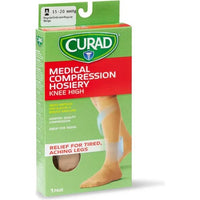 Compression Knee High Socks, Womens Tan, Large (Shoe Size 8 - 10.5), 8-15 mmHg