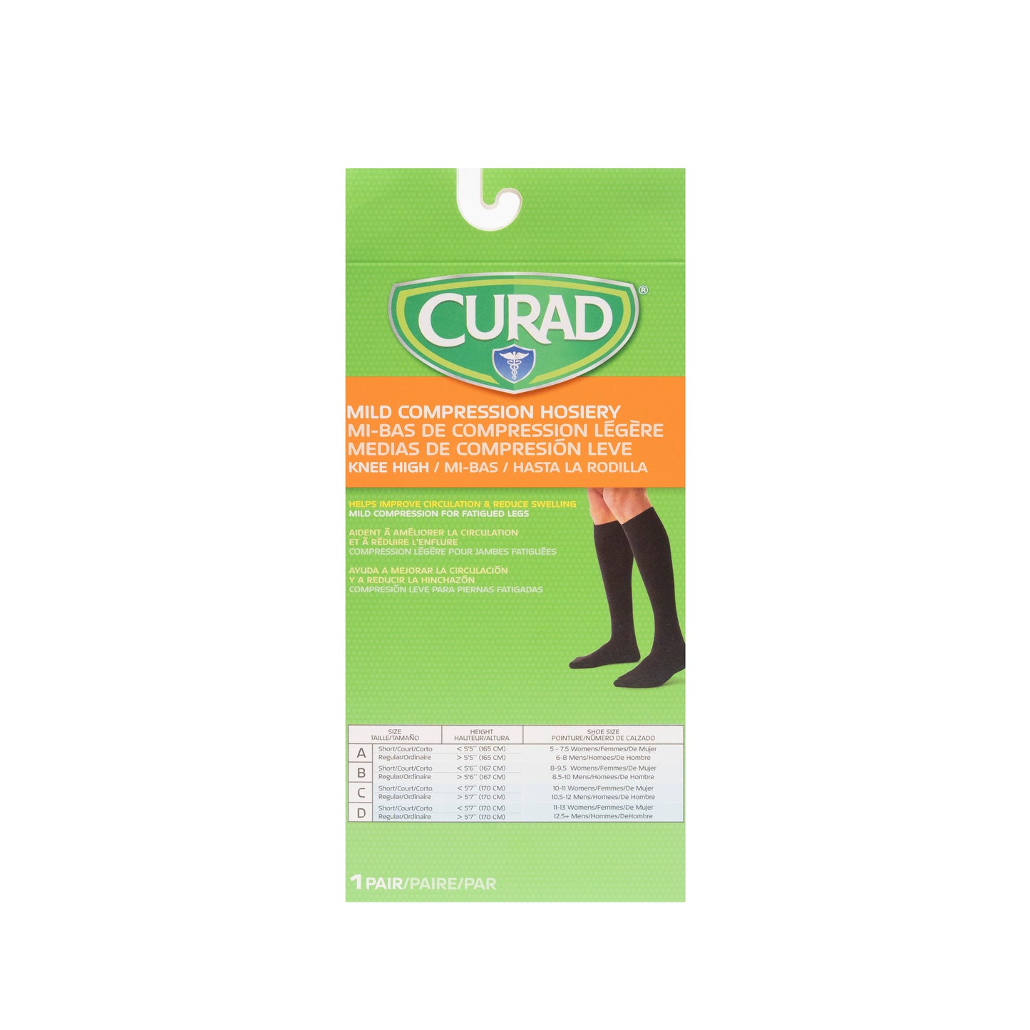 Compression Knee High Socks, Women’s Tan, Medium (Shoe Size 5.5 - 7.5), 8-15 mmHg