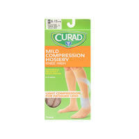 Compression Knee High Socks, Womens Tan, Medium (Shoe Size 5.5 - 7.5), 8-15 mmHg