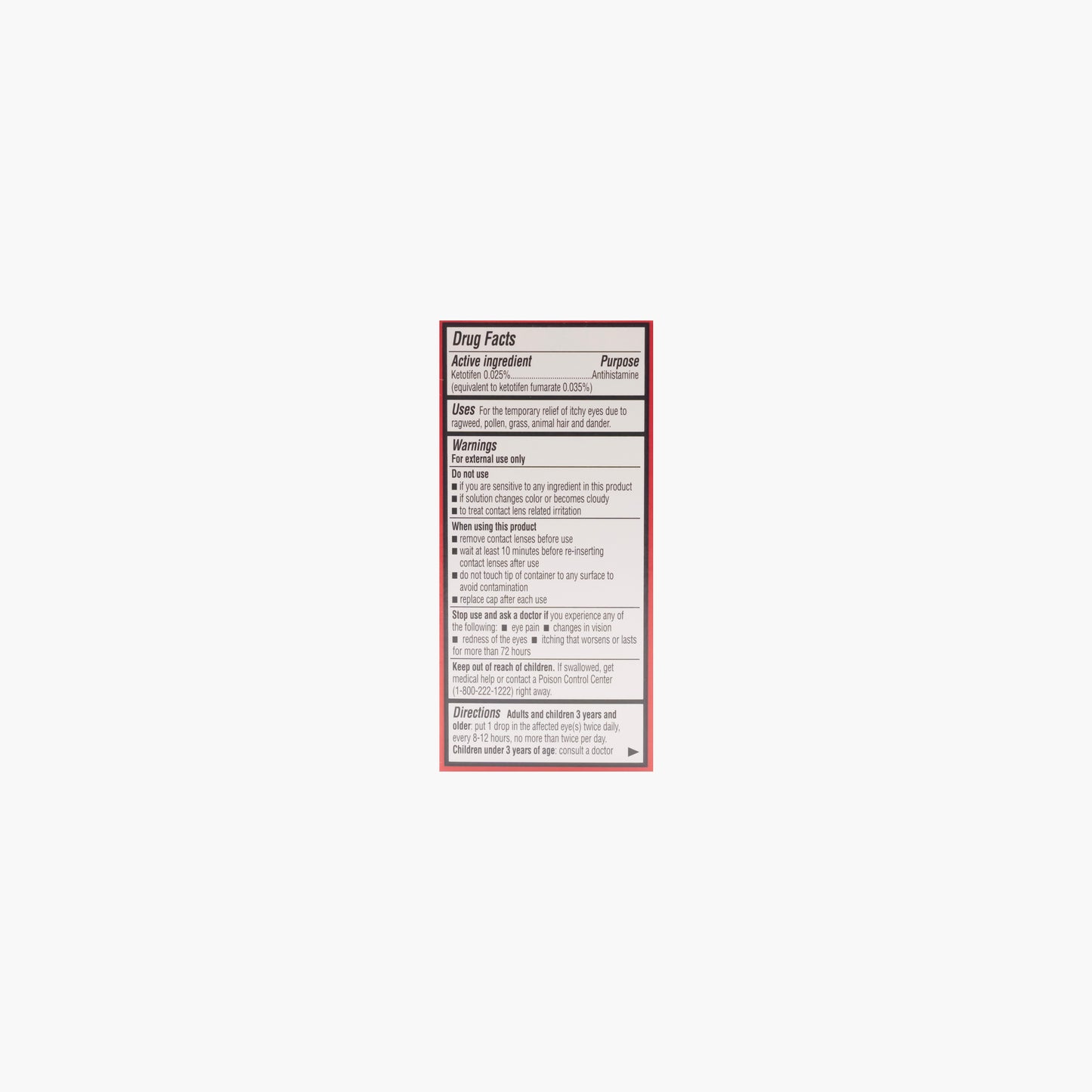 Eye Itch Relief (ketotifen) Dr 0.025% Eye Drops