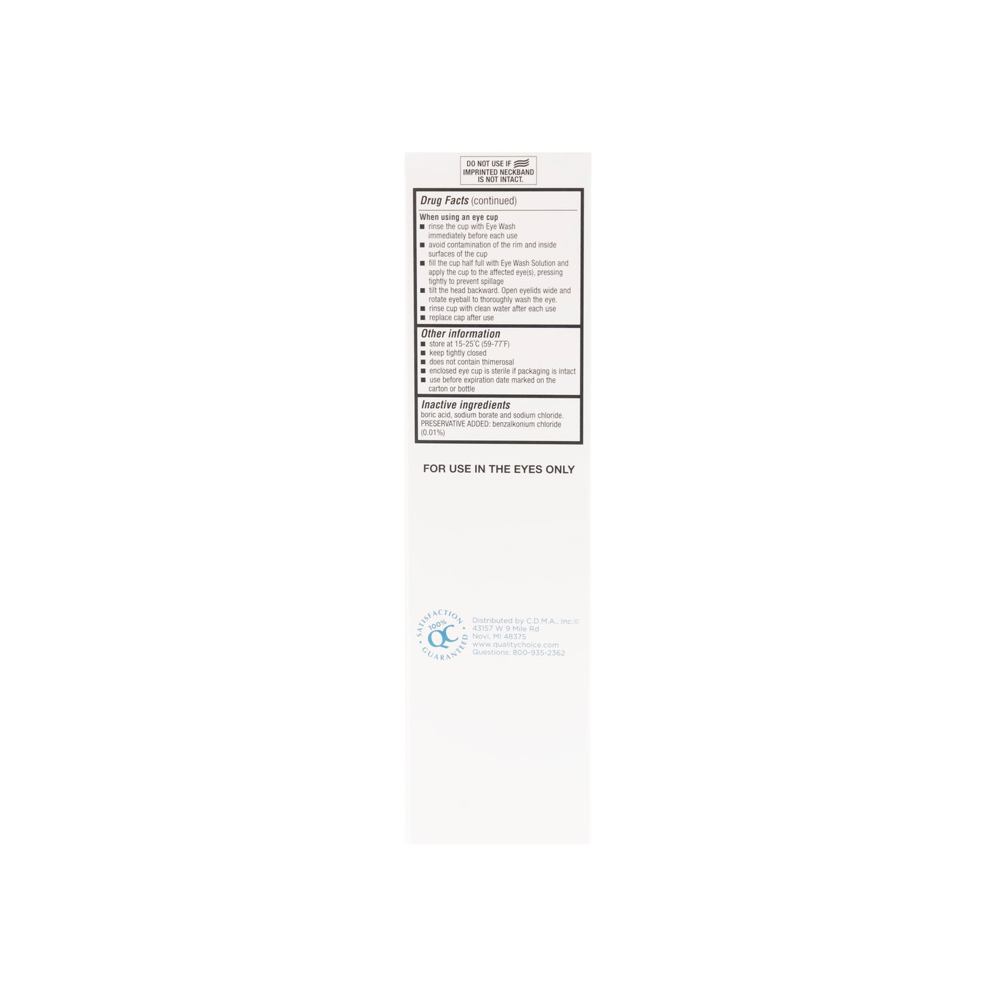 Eye Wash Irrigant Solution