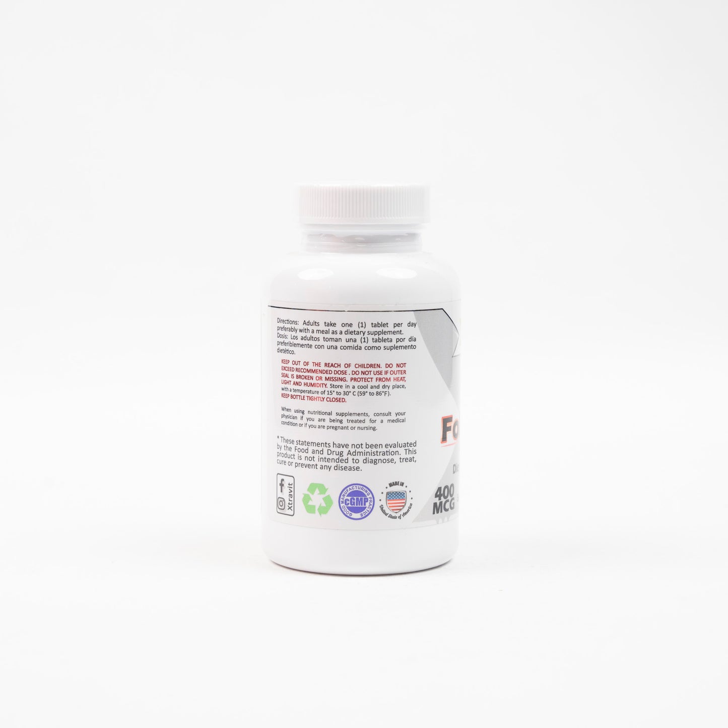 Folic Acid 400 Mcg Tabs
