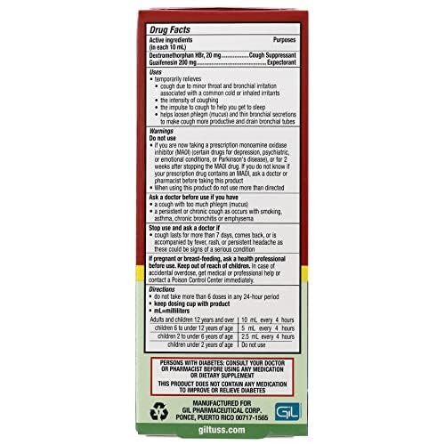 GILTUSS DIABETIC COUGH & COLD LQD