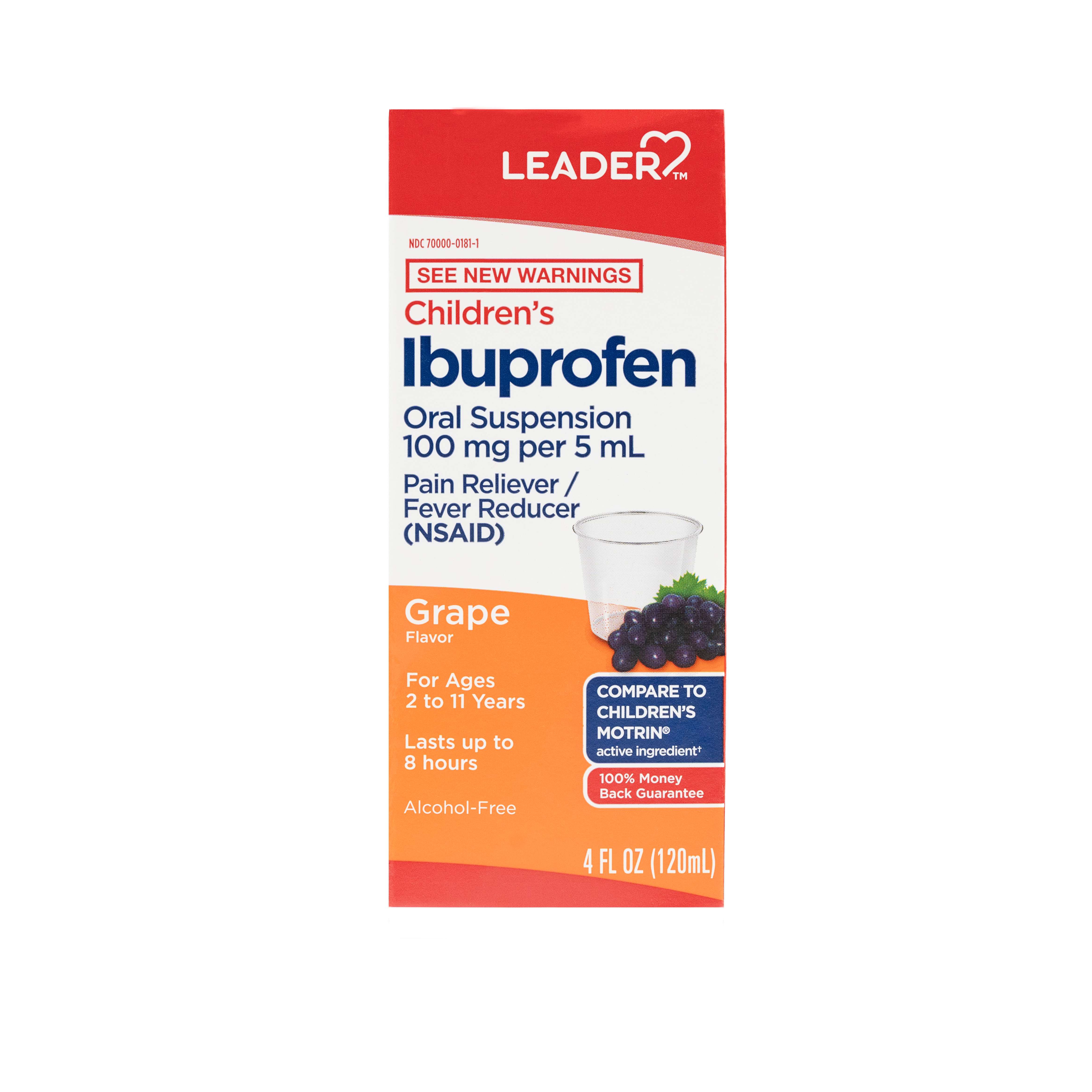 Ibuprofen 100 mg/5 ML Oral Suspension 