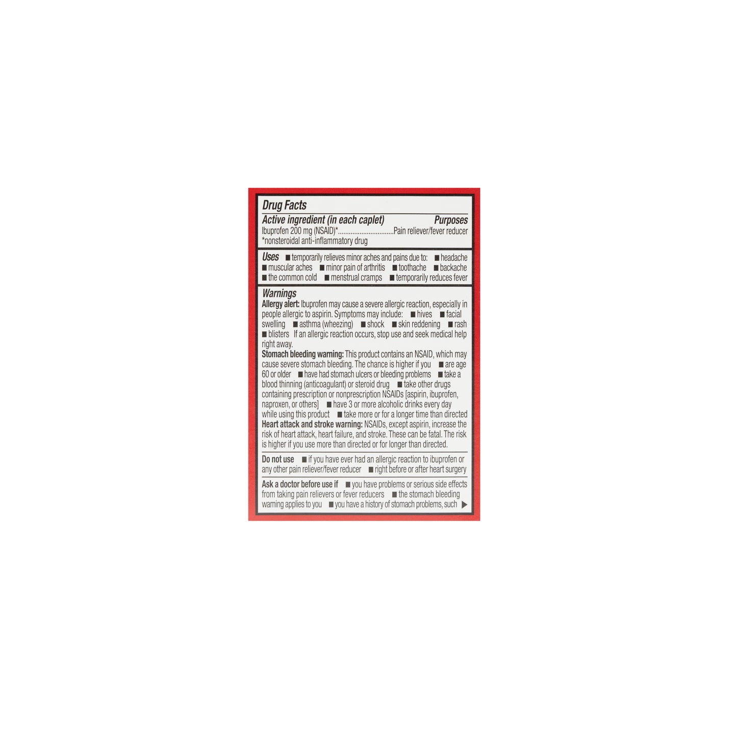 Ibuprofen 200 mg Caplets