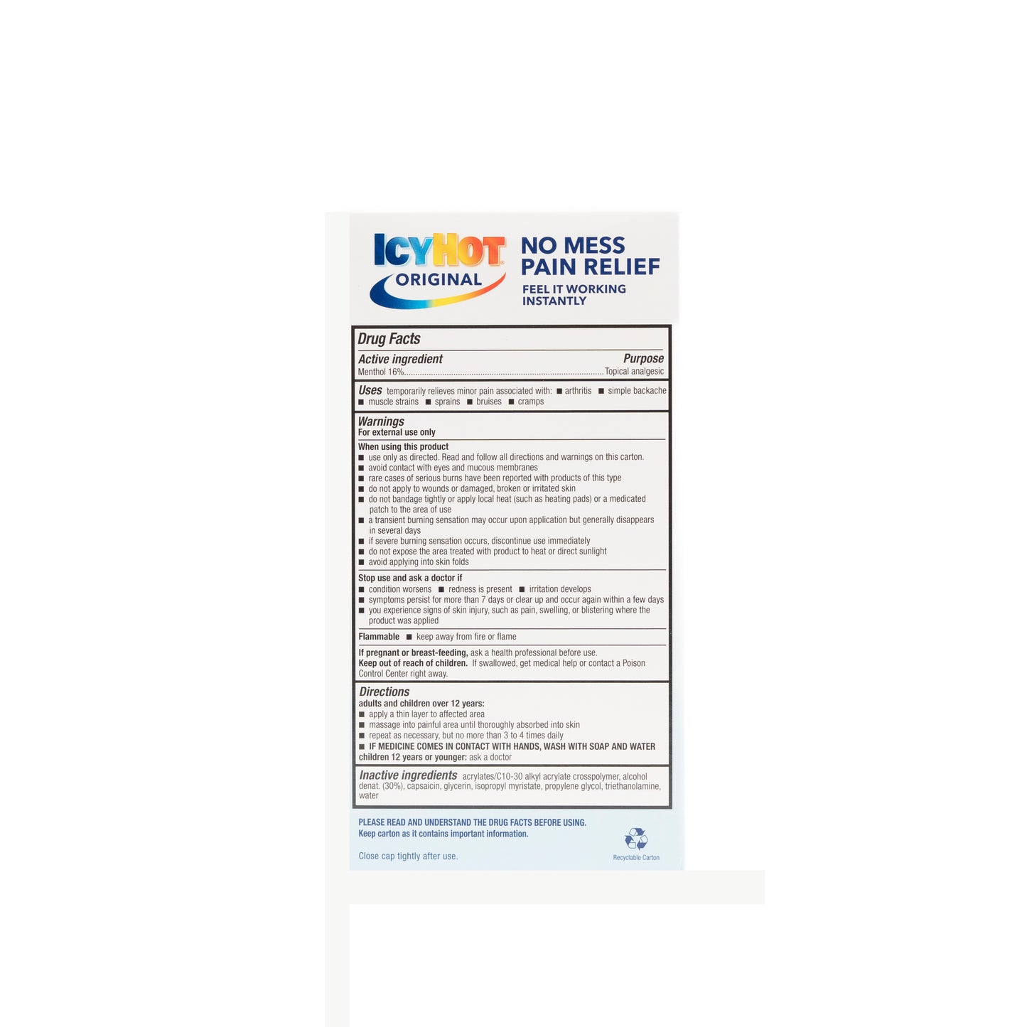 Icy Hot (Menthol) 16 % Lqd