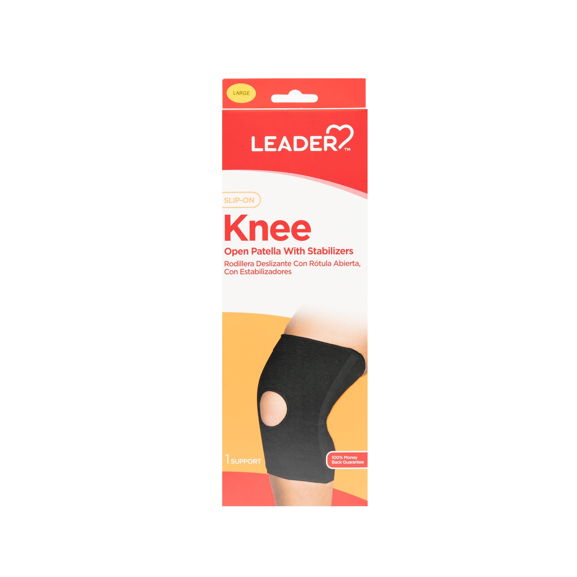 Knee Elastic W/Stays Large 