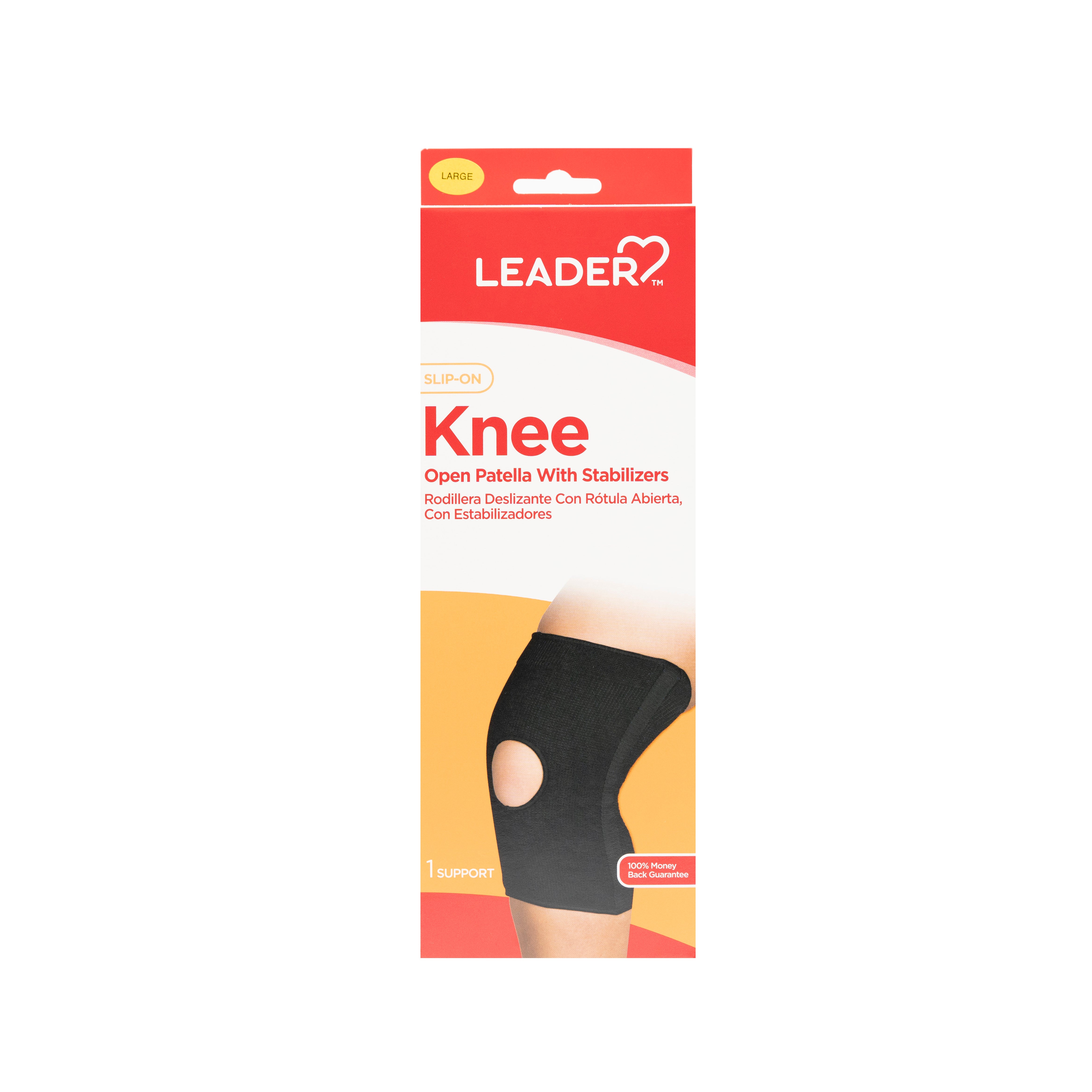 Knee Elastic W/Stays Large 