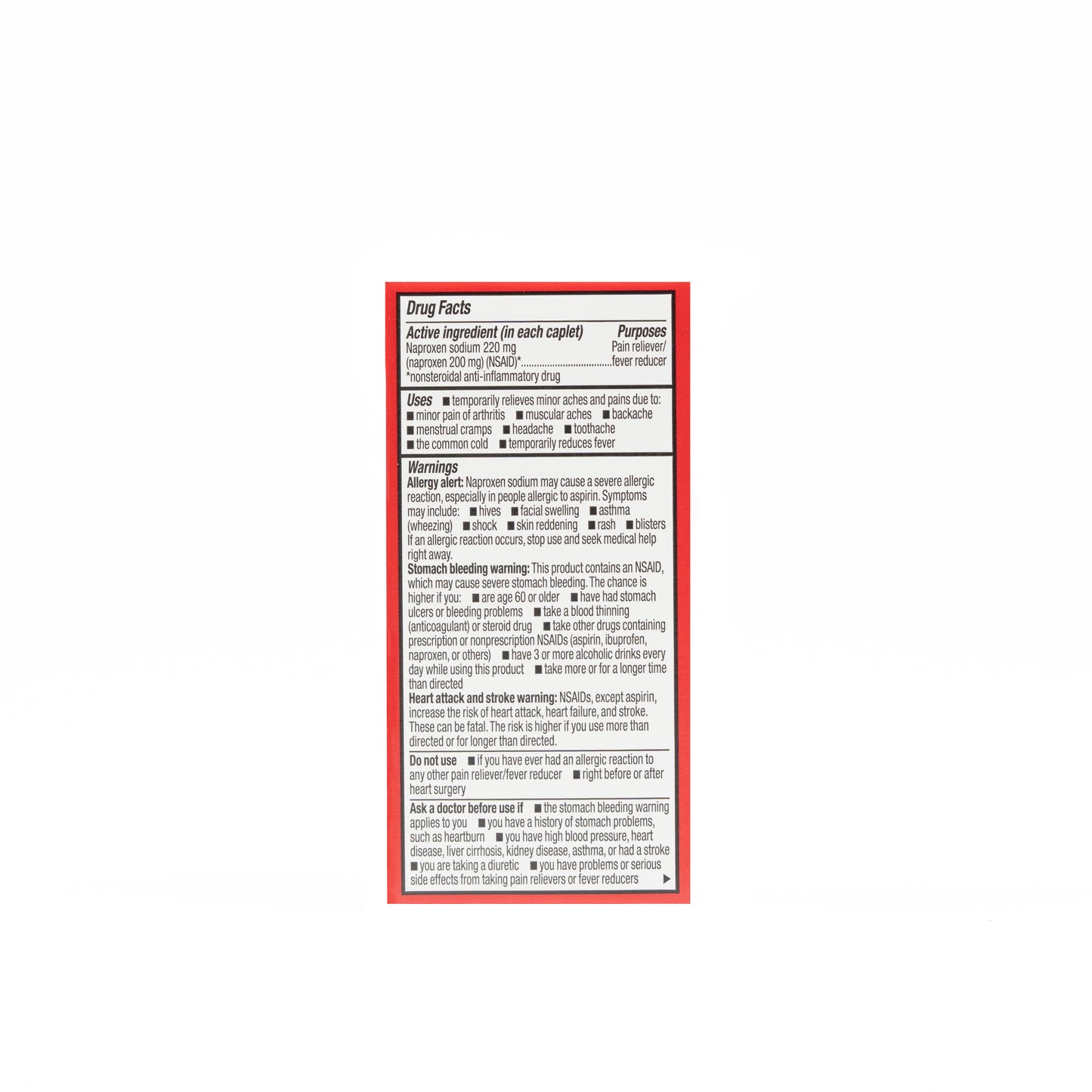 Naproxen 220 mg All Day Pain Relief Caplets