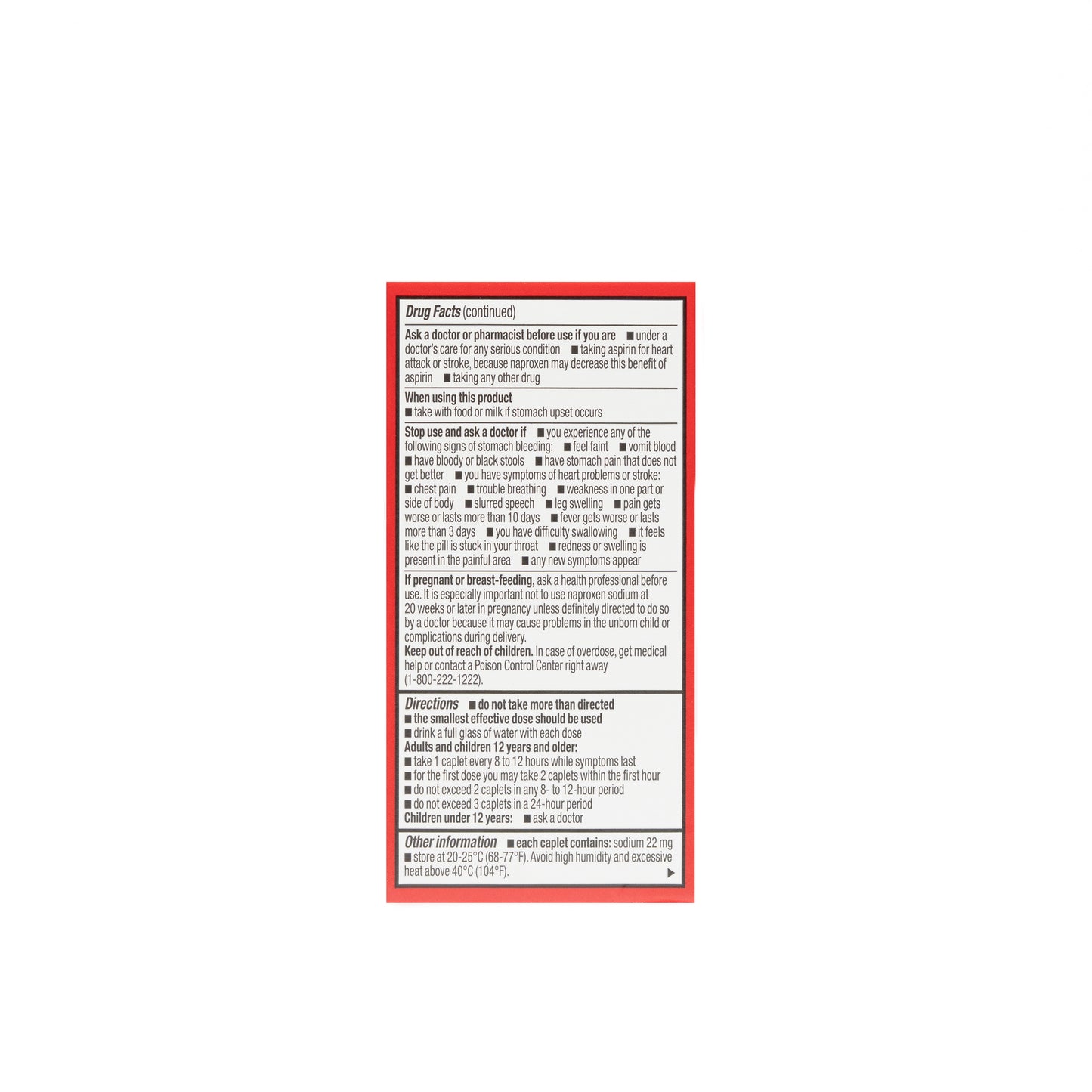 Naproxen 220 mg All Day Pain Relief Caplets