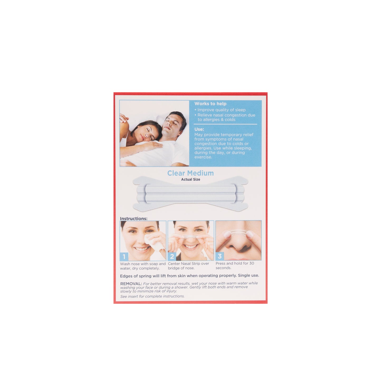 Nasal Strips 30 Clear Medium