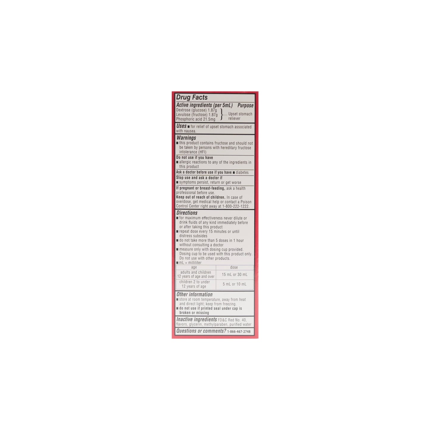 Nausea Relief  Cherry Alcohol Free Lqd