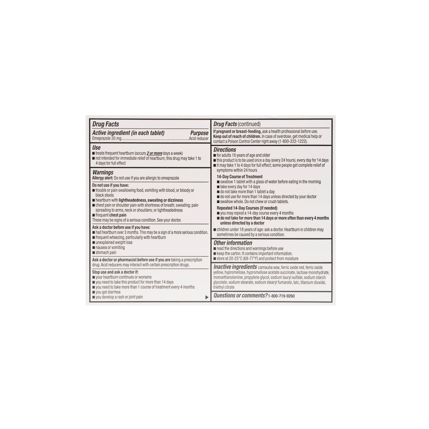 Omeprazole 20 mg Tabs