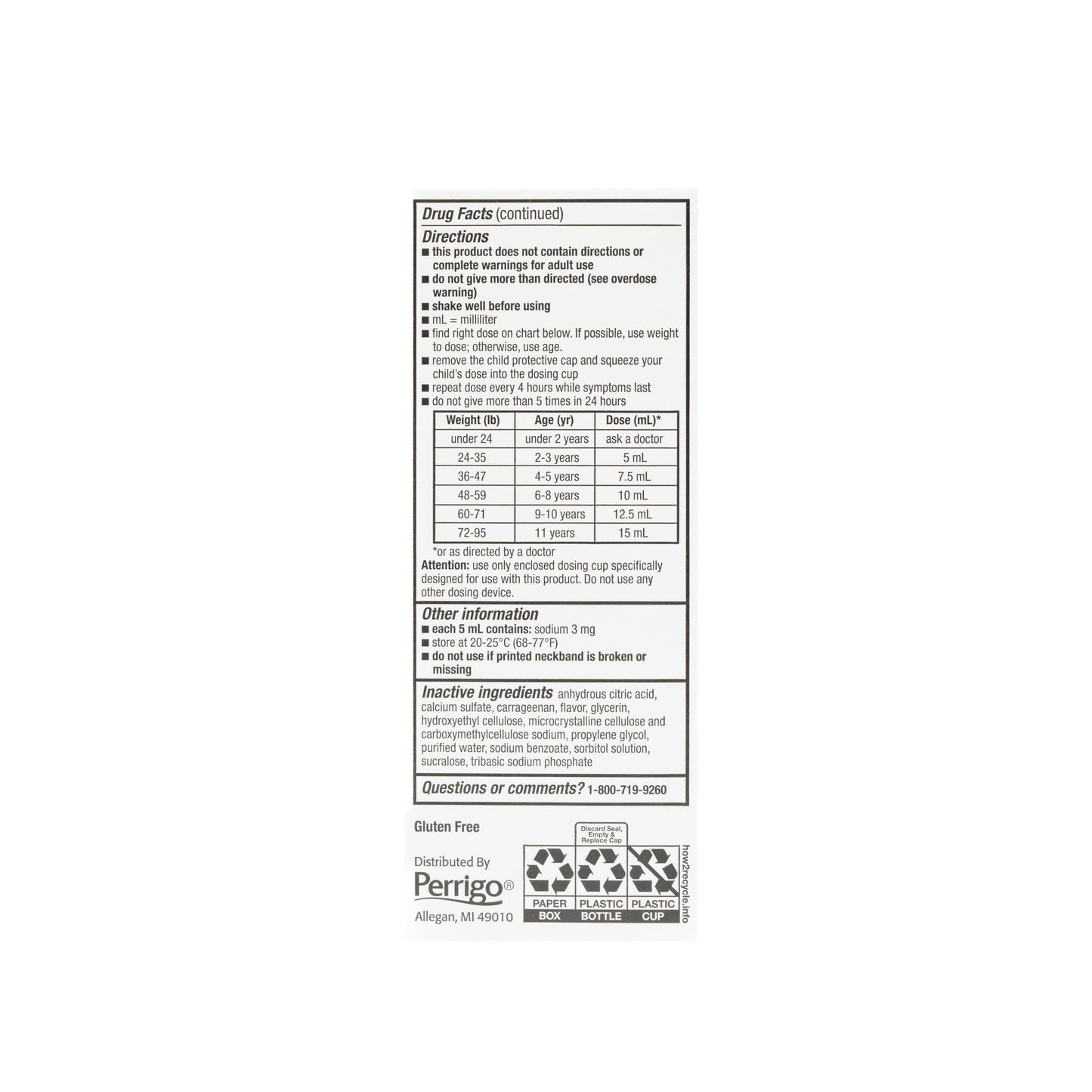 Pain & Fever Acetaminophen 160 mg /5 ML Liquid