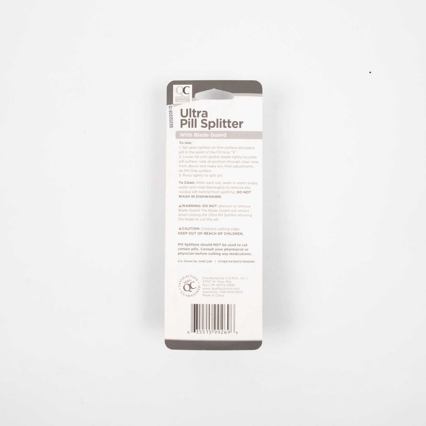 Estuche para cortar pastillas
