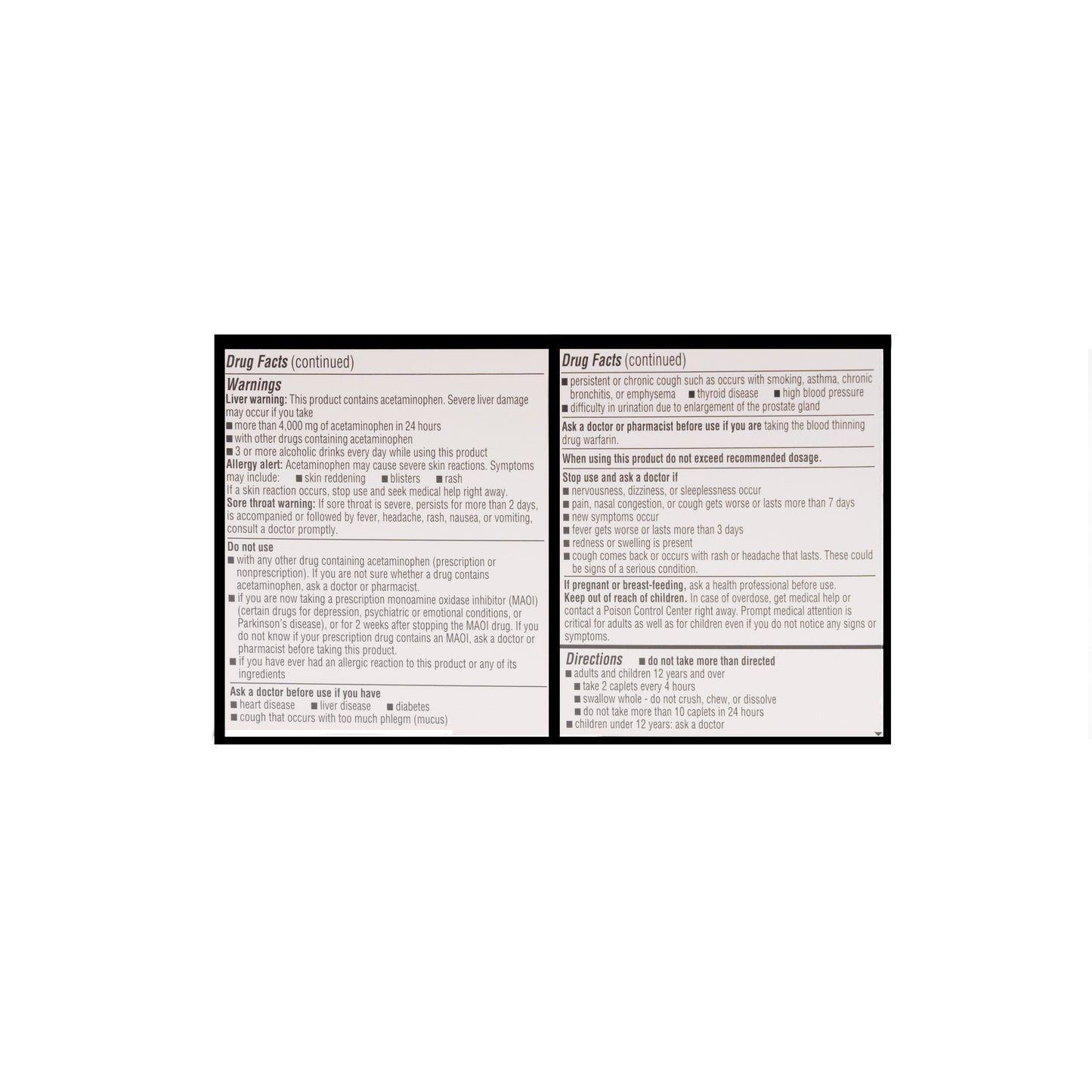 Severe Cold/Flu 200-10-5-325 mg Caplets