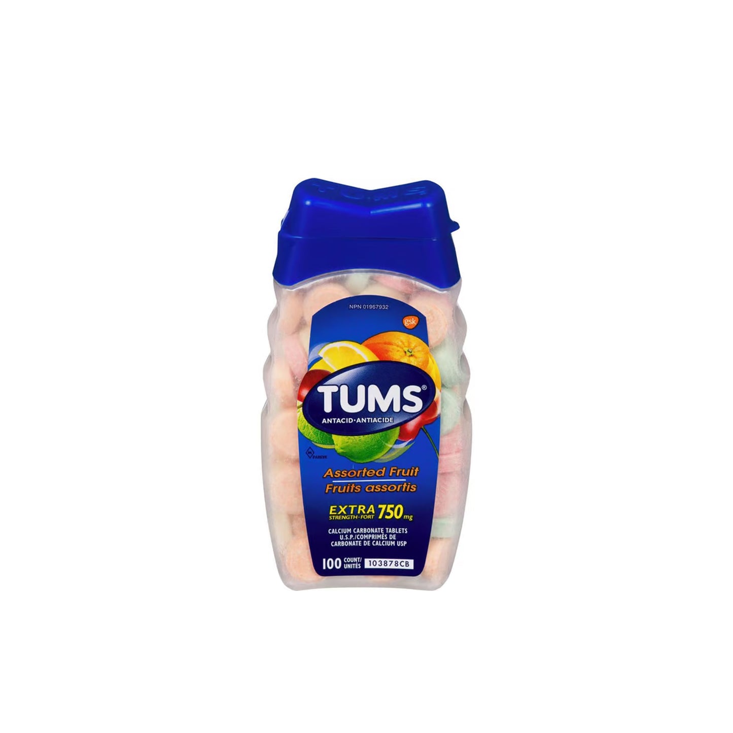 Tums Ex Assorted Fruit Tabs