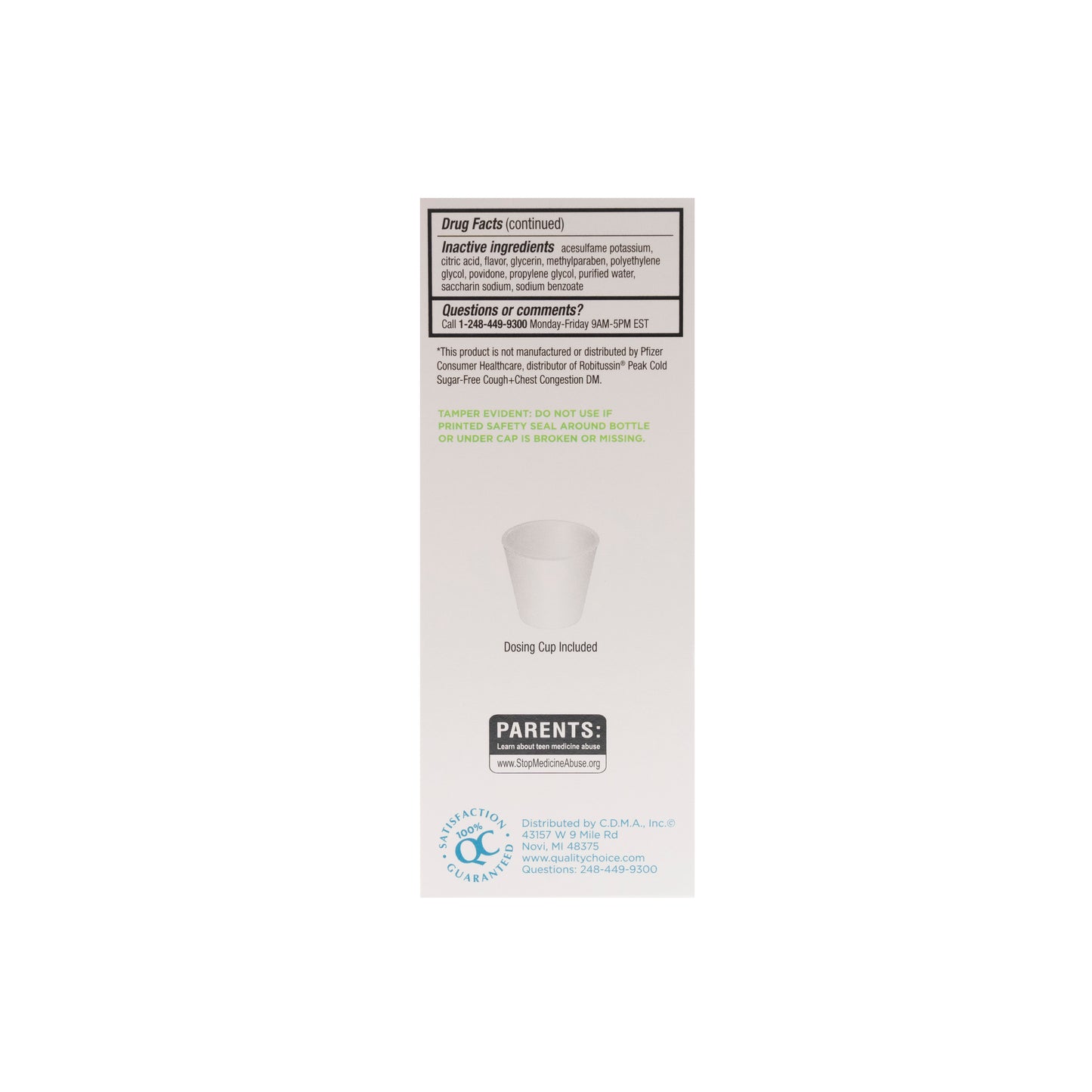 Tussin DM (Guaifensin -Dextromethorphan) 200-20 mg/10Ml Liquid