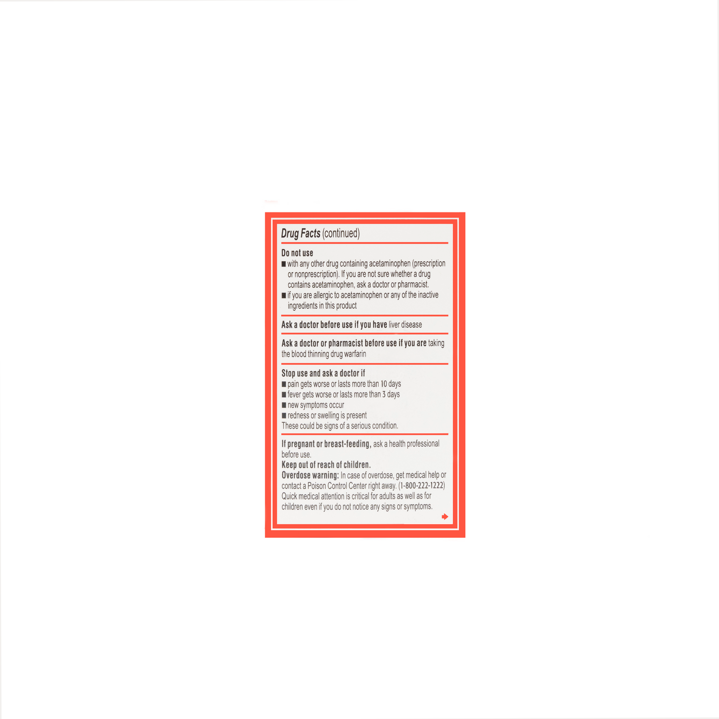 Tylenol Extra Strength (Acetaminophen)  500 mg Caplets