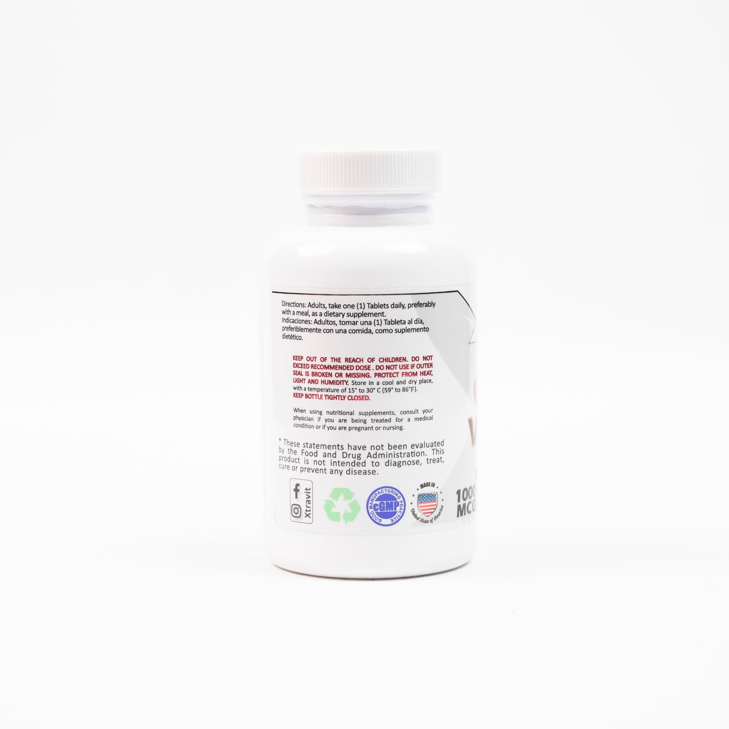 Vit B-12 (Cyanocobalamin) 1,000 Mcg Tabs