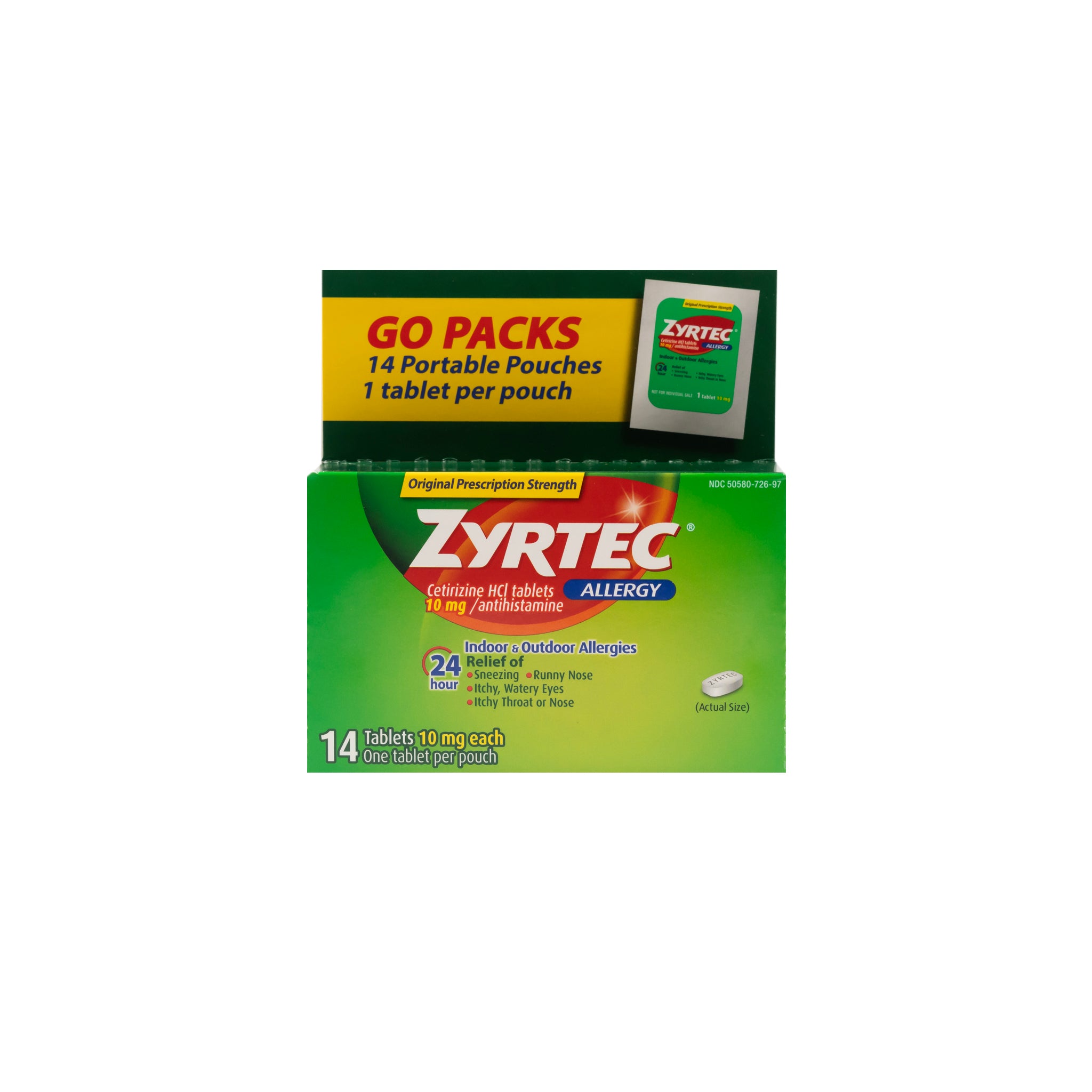 Zyrtec (Cetirizine) 10 mg 24 Hr Tabs